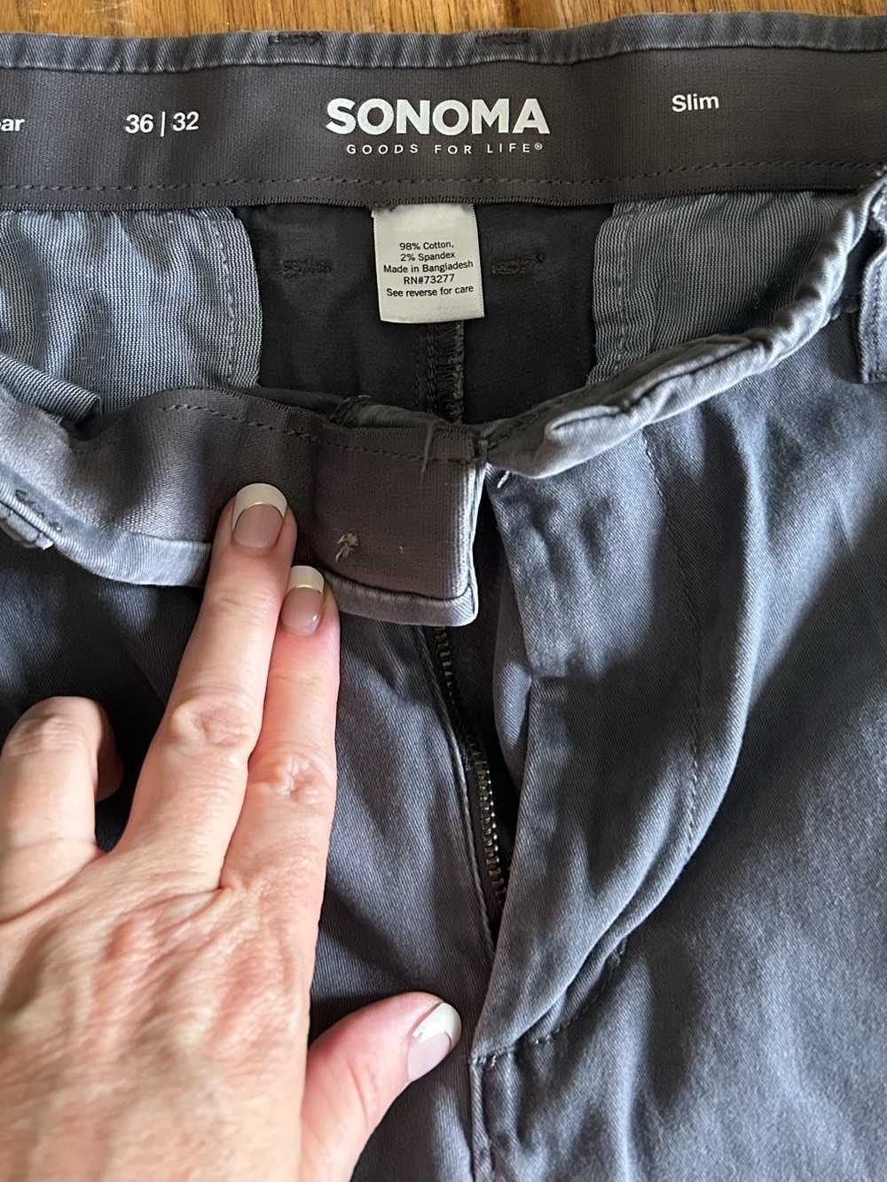 SONOMA Slim Men's Chinos in Gray